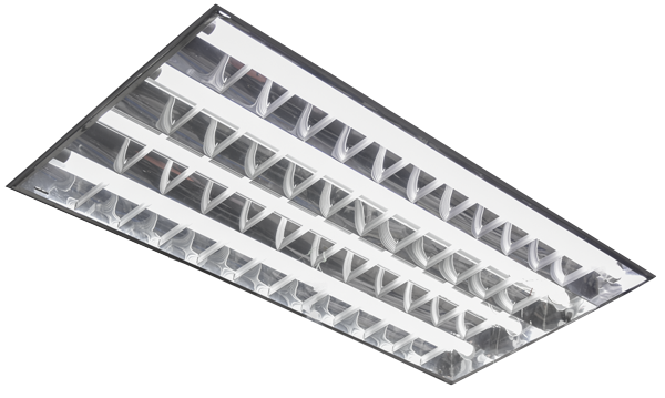 REGLETTE A GRILLE 1198x598x75 4*36W ref: BX44
