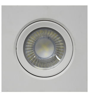 SPOT LED CARRE  ORIENTABLE A ENCAS  CE IP44 AC 150-250 V, 9 W, 6500 K 1050203582