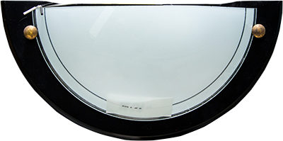 APPLIQUE MURAL E27*1 220V 50hz glass+iron FX6027/HALF BLK
