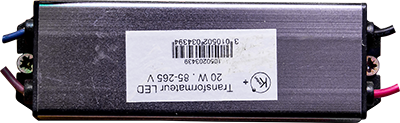 TRANSFORMATEUR DE LUMIERE LED POUR 20 W AC 85-265 V 1050203439