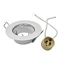 SPOT ENCASTRE ROND ACIER BLANC ∅78MM 1050203801 avec DOUILLE GU10 1050203808