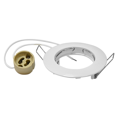 SPOT ENCASTRE ROND ∅80 ALUMINIUM BLANC 1050203802 avec DOUILLE GU10 1050203808