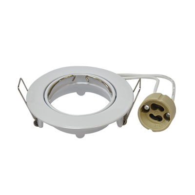 SPOT ENCASTRE ROND ALUMINIUM BLANC ∅84 1050203803 avec DOUILLE GU10 1050203808