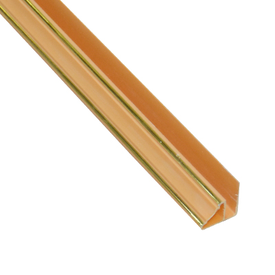 GORGE EN PVC 3950X25X25MM  yellow gold line