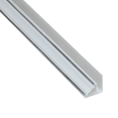 GORGE EN PVC 3950x25x25mm (OBML) White silver line