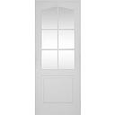 PORTE SEMI VITRE BLANC 2000x800x40mm 2 PANEL - 6 lite clear glass