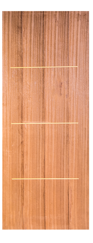 PORTE MDF 2000x800 mm Horizontal trio COULEUR SAPELI SANS BATI MD01228