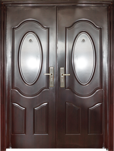 PORTE MET OUVERTURE DROITE EXT MARRON 2050X1500mm JC-S6032  U986195