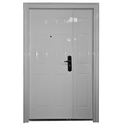 PORTE MET OUVERTURE GAUCHE INT BLANC 2050x1200x0.8 mm MD01106
