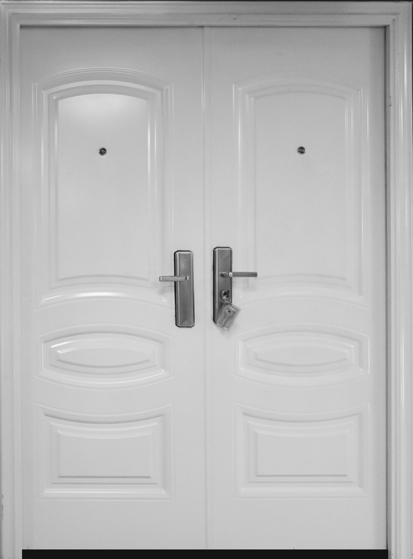 PORTE MET OUVERTURE DROITE  EXT BLANC 2050X1500mm JC-S6045  U986219