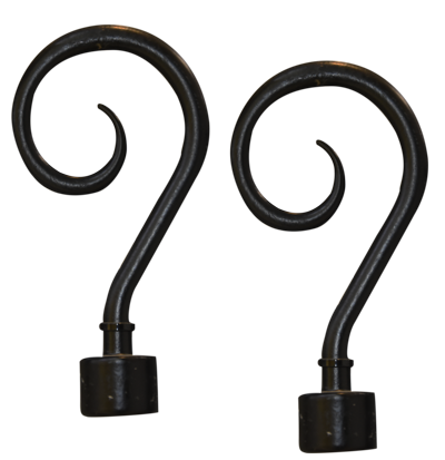 ACCESSOIRE POUR RIDEAU 16/19MM NOIRE 1030302001 PAIR