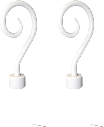 ACCESSOIRE POUR RIDEAU 16/19MM BLANCHE 1030302002 PAIR