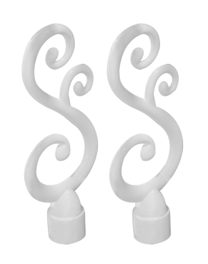 ACCESSOIRE POUR RIDEAU 16/19MM BLANC  1030302014 PAIR