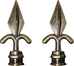 ACCESSOIRE POUR RIDEAU 16/19MM BRONZE 1030302031 PAIR