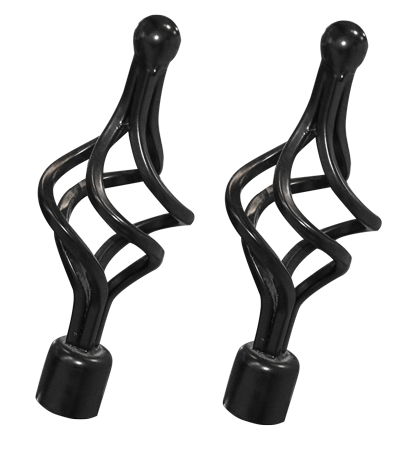 ACCESSOIRE POUR RIDEAU 16/19MM NOIRE 1030302037 PAIR