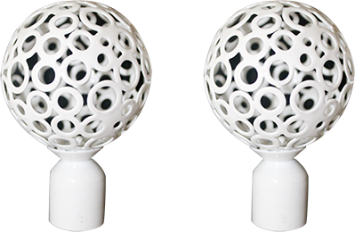 ACCESSOIRE POUR RIDEAU 16/19MM BLANCHE 1030302042 PAIR