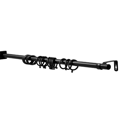 PORTE RIDEAU 16-19MM L 1.20m-2.10m  NOIR 1030301011