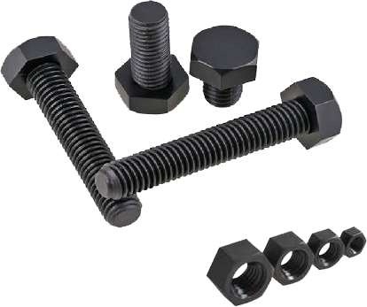 BOULON HEXAG EN ACIER NOIR DIN933 AVEC ECROU DIN934-10.9 10X20MM 2090401029 (100pcs) (DSTK)(40)