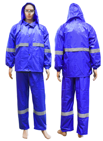 IMPERMEABLE AVEC PANTALON BLEU AVEC BANDE 190D TAILLE XL  2011211059