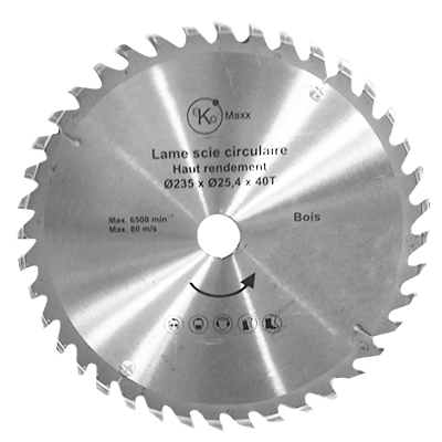 LAME DE SCIE CIRCULAIRE Ø235 mm xØ25.4MMx40T BOIS  U954306 N*