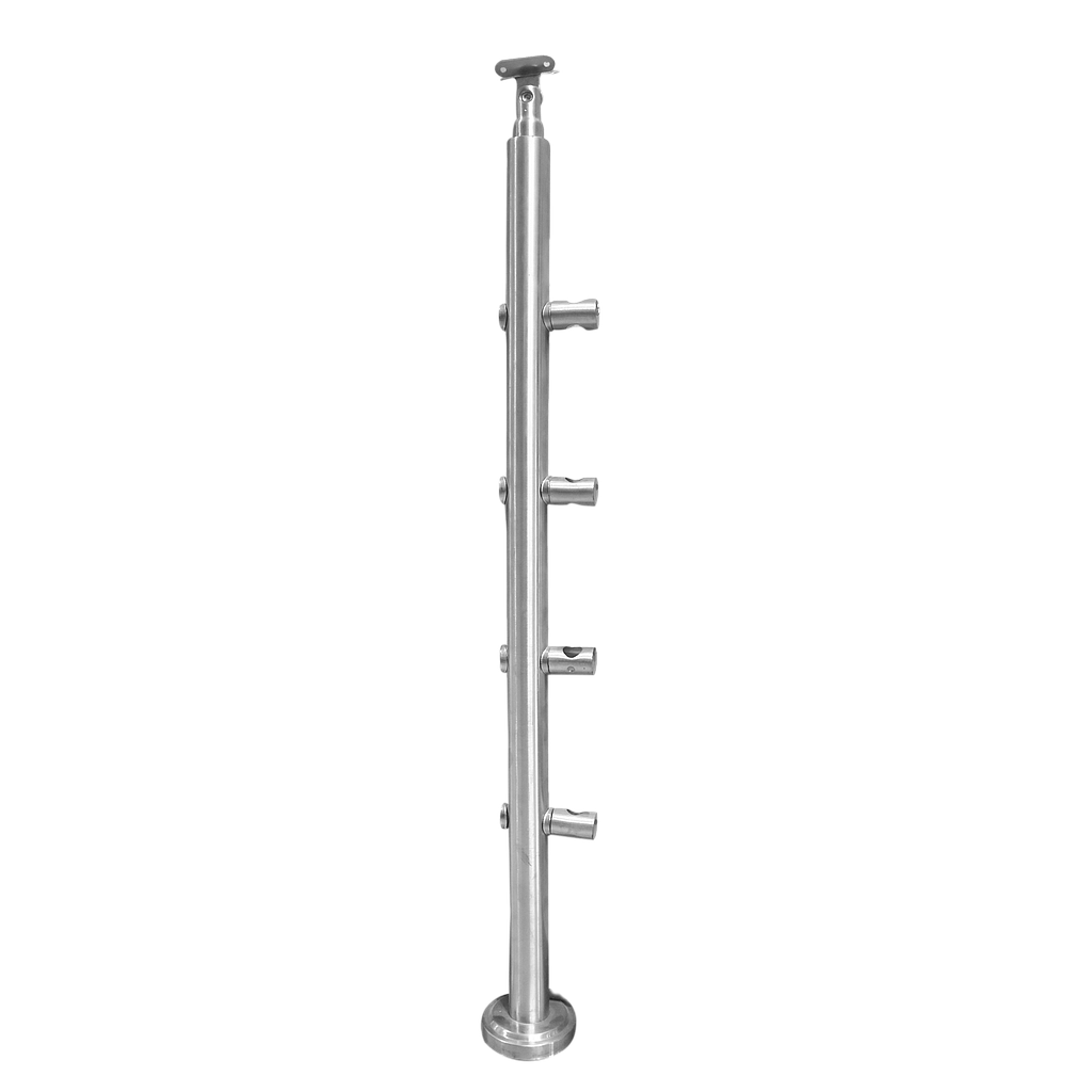 POTEAU EQUIPE FIXATION A  PLAT  SATIN  INOX 304 Ø38  H.850 x T.1 mm 2091402031