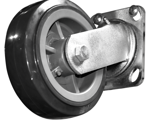  ROULETTE PIVOTANTE D125MM PLATINE114X98MM MAXI  300KG 2091302035
