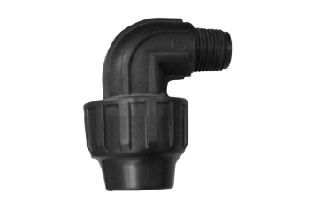 Coude filetee PEHD a serrer 20MMX1/2 M 932201