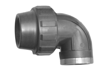 COUDE TARAUDEE PEHD A SERRER 63MMX2 F 932216