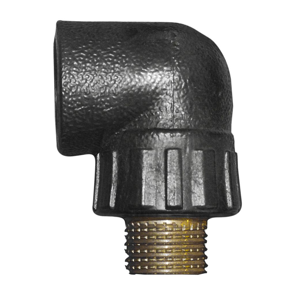 COUDE FILTE PEHD A SOUDER L25 x 1/2" M Ø25 mm x 1/2" M M022592  (DSTK)(50)