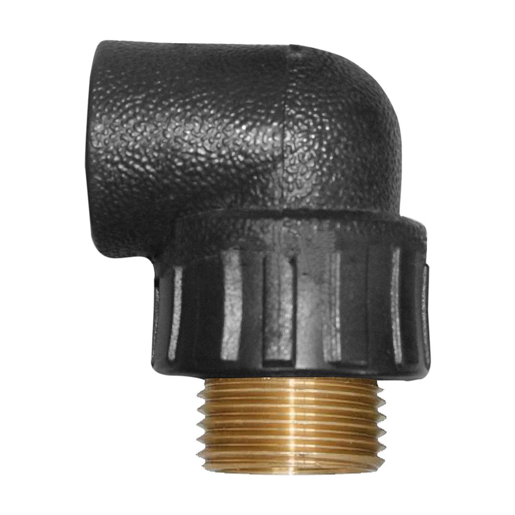 COUDE FILTE PEHD A SOUDER L25 x 3/4" M Ø25 mm x 3/4" M M022593  (DSTK)(50)