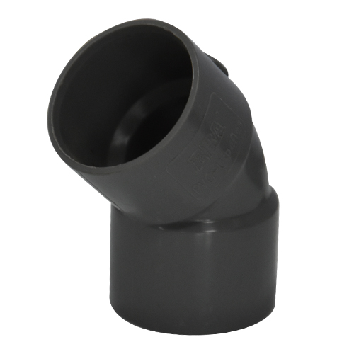 Coude PVC 45° gris claire Ø40 F/F U930244