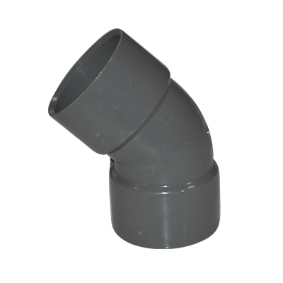 COUDE PVC 45° GRIS CLAIR  Ø50 F&F U930245