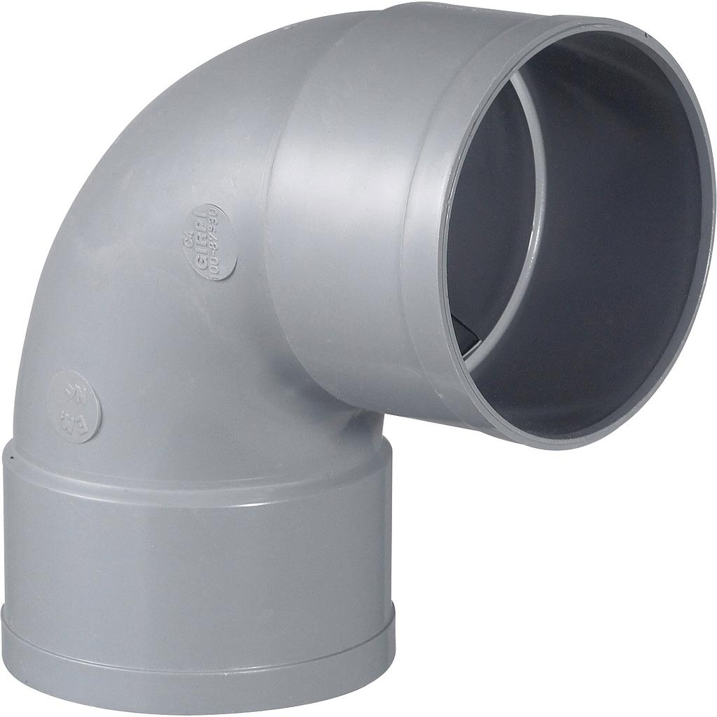 COUDE PVC 90° GRIS CLAIR Ø 100 F/F U930406