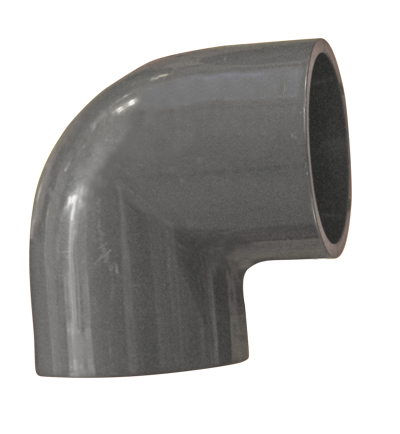 Coude PVC 90° gris fonce Ø75 F/F U930237