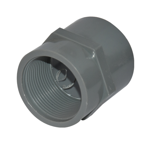 MANCHON TARAUDE PVC  GRIS CLAIR 50 X 1-1/2"""""""" F 930205"""""""