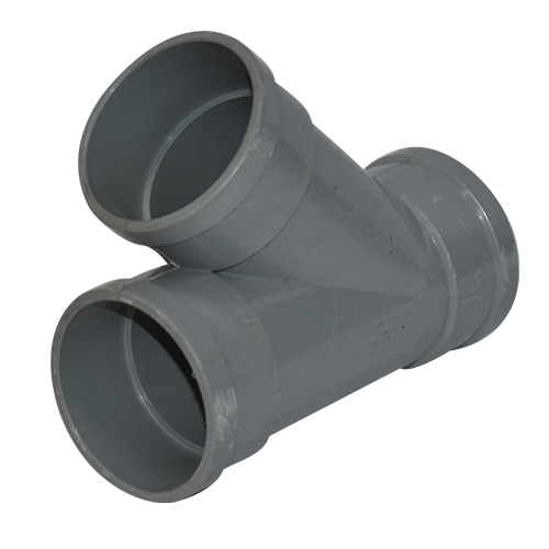 TE PVC CULOTTE 45° GRIS CLAIR  F/F Ø50mm U930405