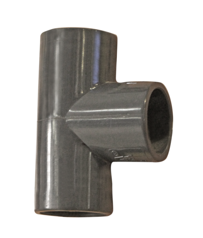 Te PVC gris fonce Ø40 U930334