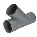 TE PVC CULOTTE 45° GRIS  CLAIR 50 MM M/F U930405