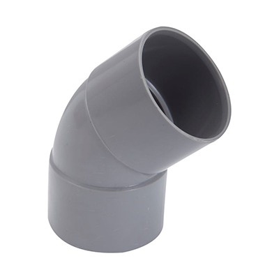 Coude PVC 45° gris clair Ø100 F/F 930401 N* = 2110207120