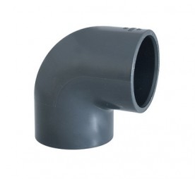 COUDE PVC 90° GRIS FONCE Ø63 F/F (OBML)