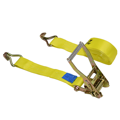SANGLE D'ARRIMAGE A CLIQUET ET DOUBLE CROCHET 2500KG.L.8M X 1.50MM 2090803003