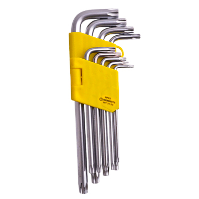 CLE HEXAGONALE  9pcs (T10 - T50 ) WT2154 WORKSITE