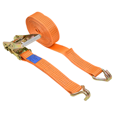 SANGLE D ARRIMAGE A CLIQUET  AVEC CROCHET 5000KG  L.9M X 1.50 MM ORANGE 2090803008