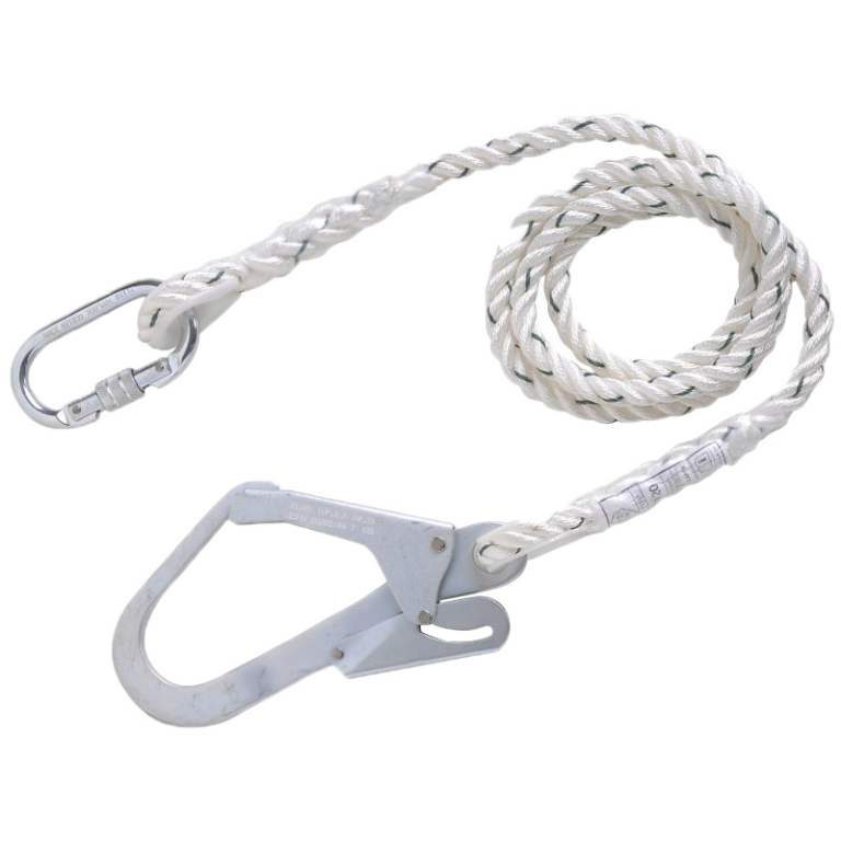 Longe de securite 1 mousqueton 1.5M + 1 crochet A-5006 MS1065