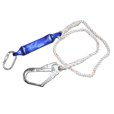 LONGE DE SECURITE 1 MOUSQUETON 1.5M+1 CROCHET JE3025 MS1072