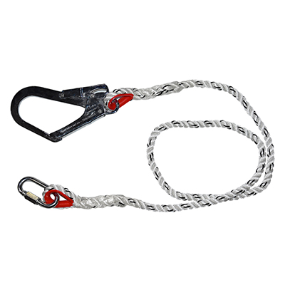 LONGE DE SECURITE 1 MOUSQUETON 1.5M +1 CROCHET JE3007 MS01071