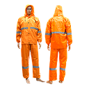 IMPERMEABLE AVEC PANTALON ORANGE AVEC BANDE 190D TAILLE XL 2011211064