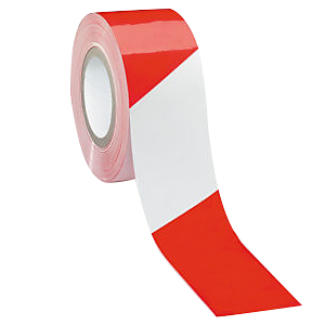 RUBAN SIGNALISATION DOUBLE FACE ROUGE/BLANC L100 m x W50 mm xT 0.035 2090206002