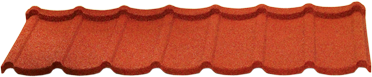 TOLE EN ACIER ROUGE  REVETUE DE PIERRE L1290mmxl368mm 0.45MM (TLCR)-10%