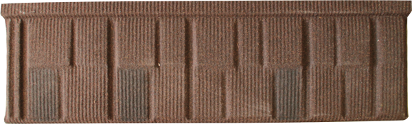 TOLE EN ACIER MARRON REVETUE DE PIERRE L1330Xl368X0,35MM(TLCR)-10%